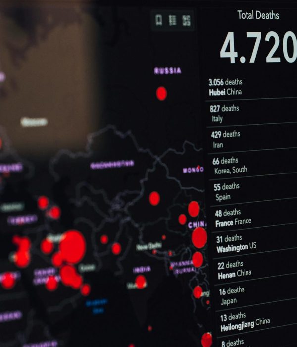 Coronavirus Statistics on Screen